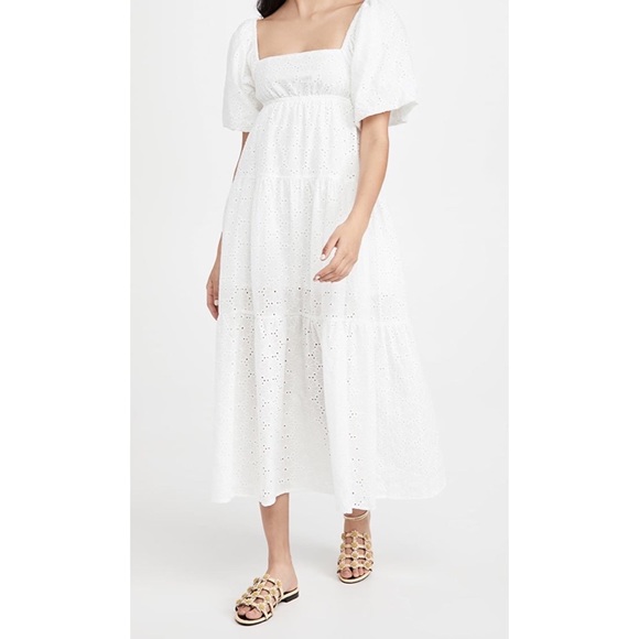 MINKPINK Luna Smock Eyelet Maxi | Size Small - Picture 1 of 7